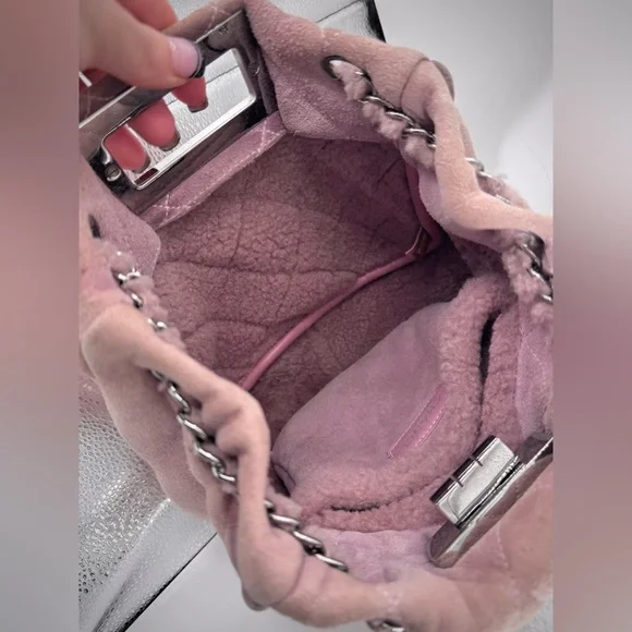 CHANEL Shearling Quilted Mademoiselle Tote - Picture 8 of 15